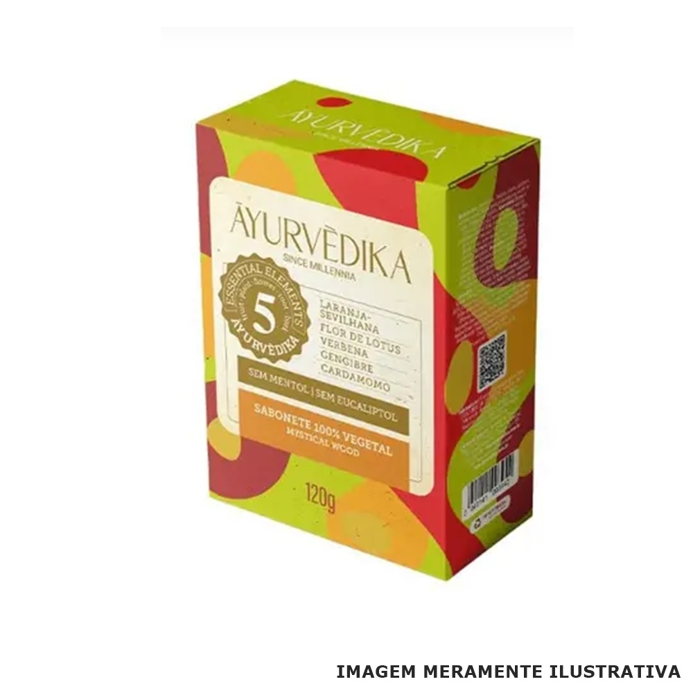 Sabonete 100% Vegetal Mystical Wood 120G Ayurvedika