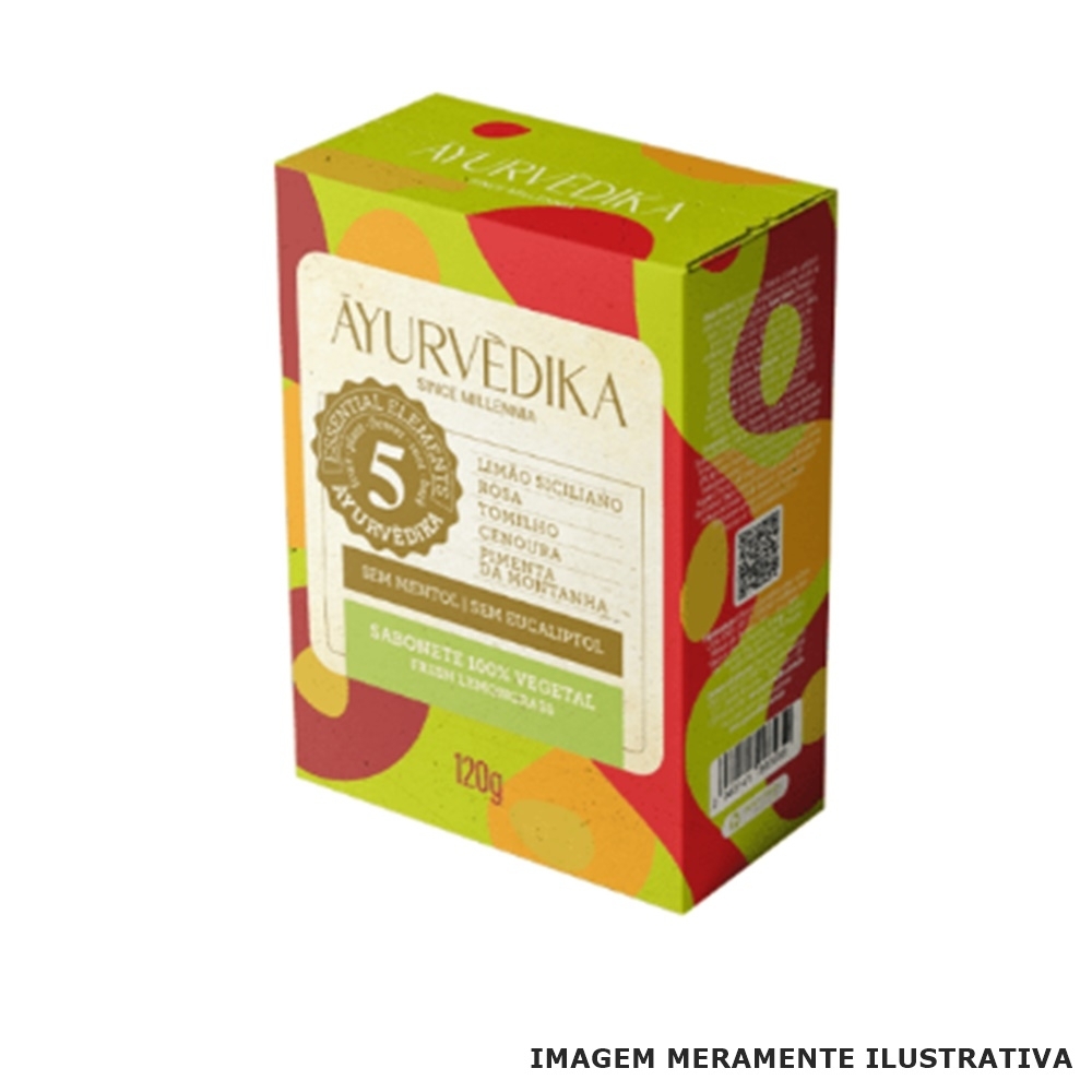 Sabonete 100% Vegetal Fresh Lemongrass 120G Ayurvedika
