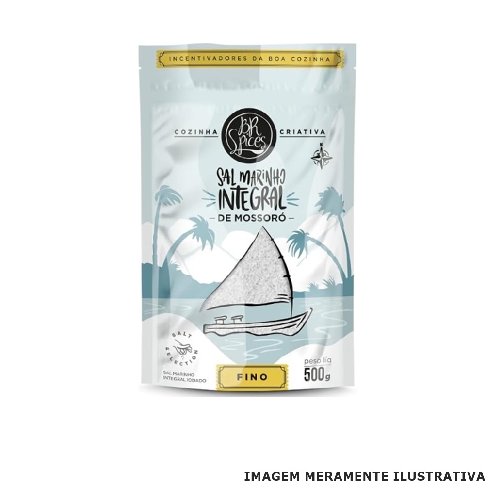 Sal Marinho Br Spices Integral de Mossoró Fino Pouch 500g