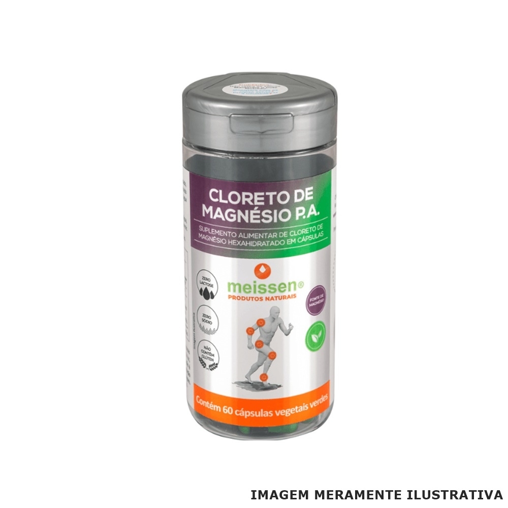  Cloreto de Magnésio P.A. 60 Capsulas Vegetais Meissen 