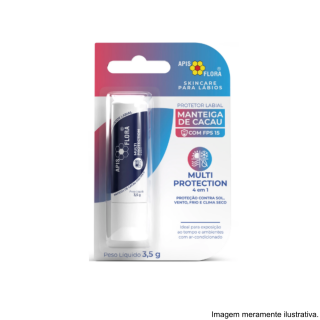 Manteiga de Cacau com FPS 15 Multi Protection 4 em 1 3,5g Apis Flora