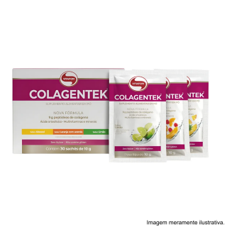 Colagentek 30 Sachês de 10g Sabor Diversos Vitafor