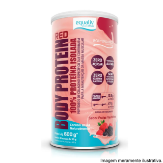 Body Protein  Red Proteína Isolada Frutas Vermelhas 600GR Equaliv 
