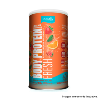 Body Protein Laranja E Morango Proteína Isolada 450G Equaliv
