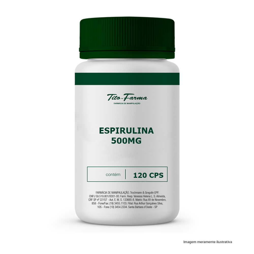 Espirulina - Detox e Saciedade (500mg - 120 Cps) - Tito Farma 