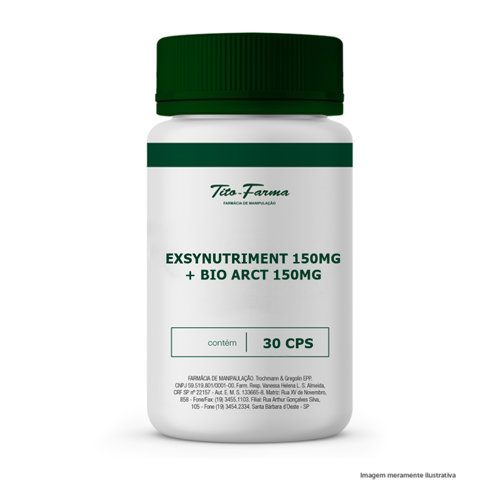 Exsynutriment + Bio Arct (100mg de Cada) - Pele Mais Iluminada e Cabelos Mais Fortes (30 Cps) - Tito Farma 
