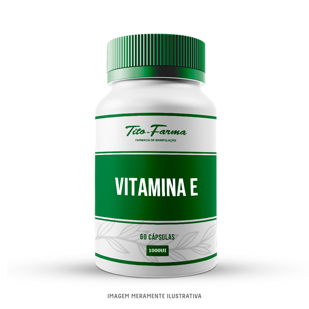 Vitamina E - Redução dos Riscos de Doenças Cardiovasculares e Cerebrais (1.000UI - 60 Cps) - Tito Farma 