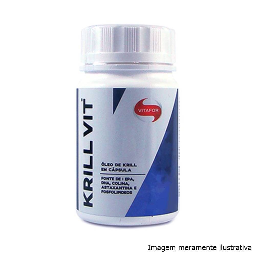 Krill Vit (Óleo de Krill) - Fonte de EPA, DHA, Colina, Astaxantina e Fosfolipídeos (60 Cps) - Tito Farma 