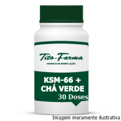 KSM-66 500mg + Chá Verde 100mg - 30 Doses