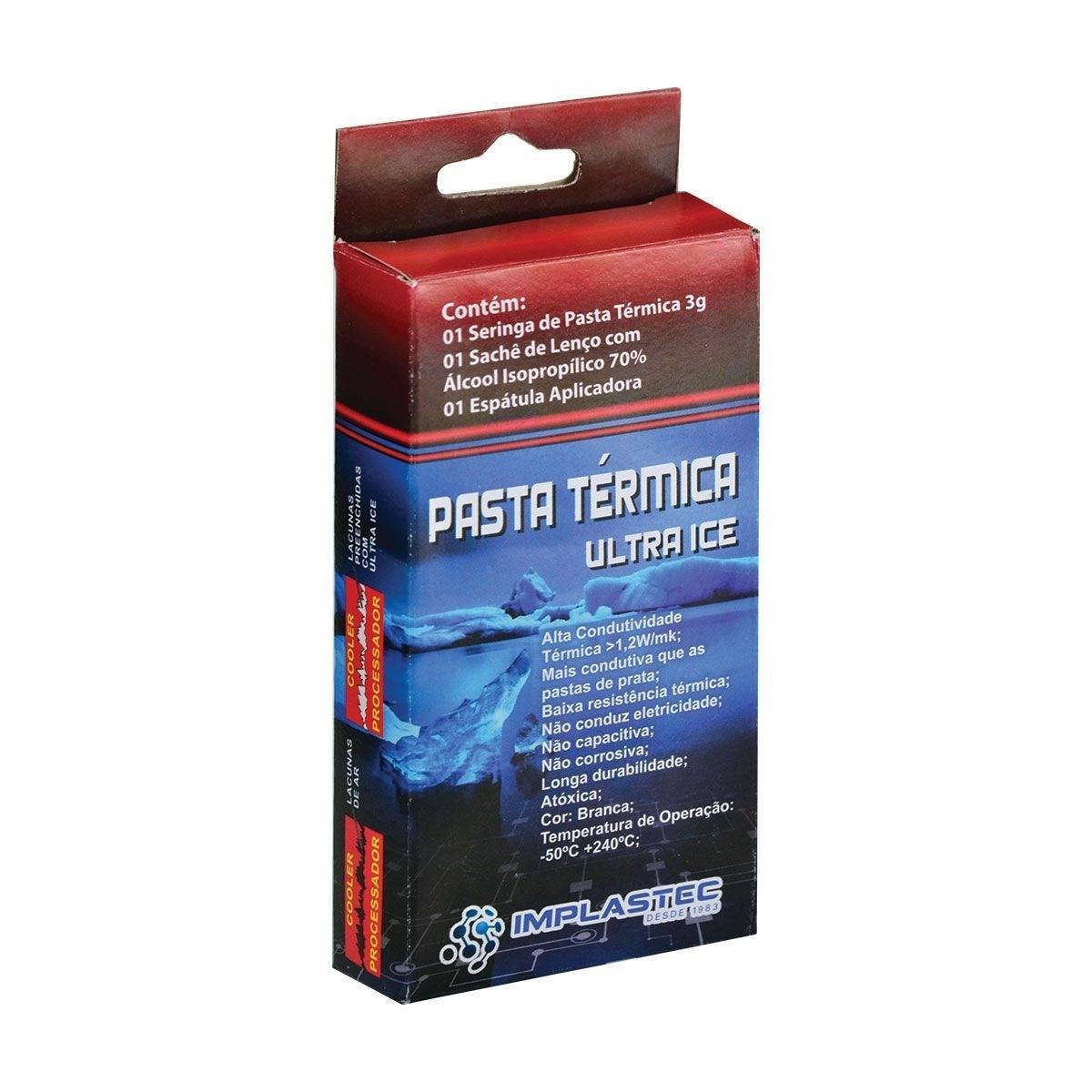 Pasta Térmica Ultra Ice 1,2 W/mK 3g Implastec  - Casa da Pilha