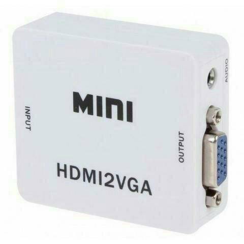 Mini Conversor HDMI p/ VGA Full HD 1080p - Casa da Pilha