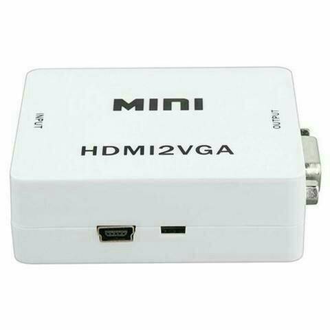 Mini Conversor HDMI p/ VGA Full HD 1080p - Casa da Pilha