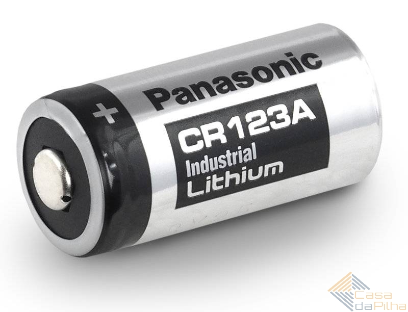 Bateria 3V CR123A Lithium Industrial PANASONIC  - Casa da Pilha