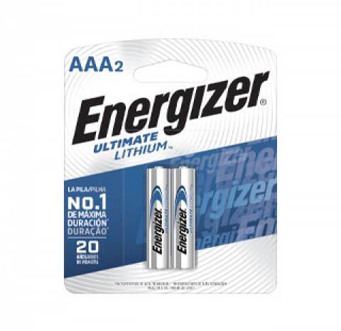 Pilha AAA Lithium Ultimate Energizer Blister c/ 2un. - Casa da Pilha