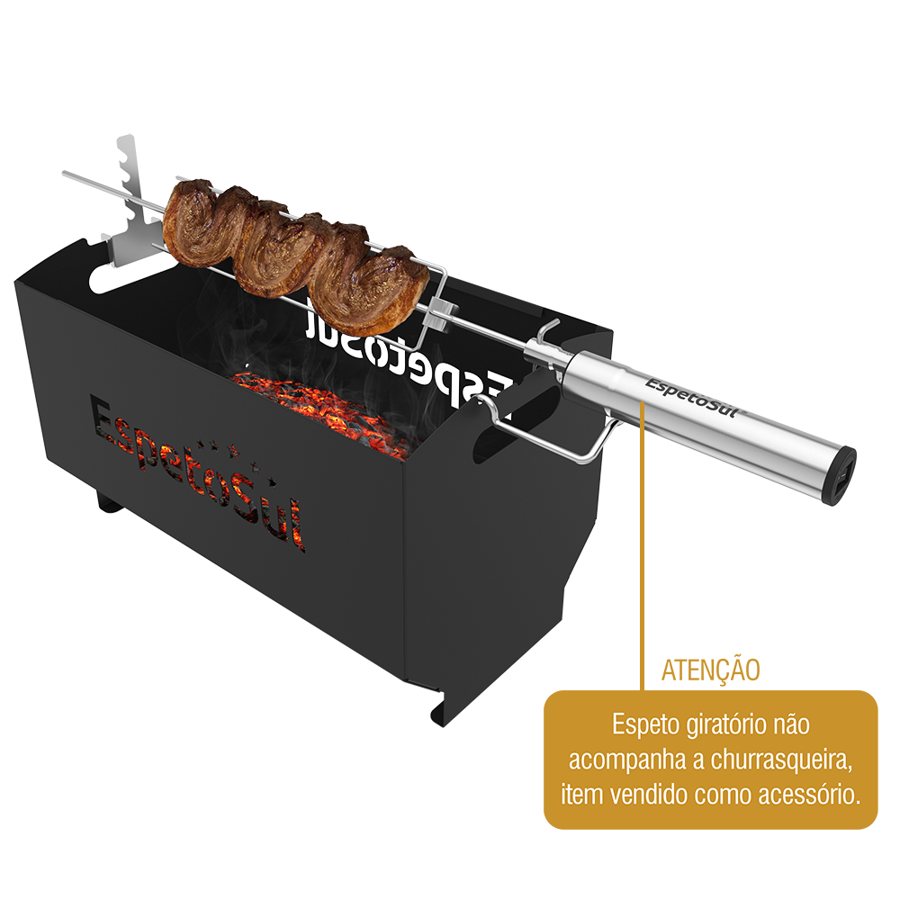 Churrasqueira Portátil a Carvão com Grelha Inox  - Espetosul