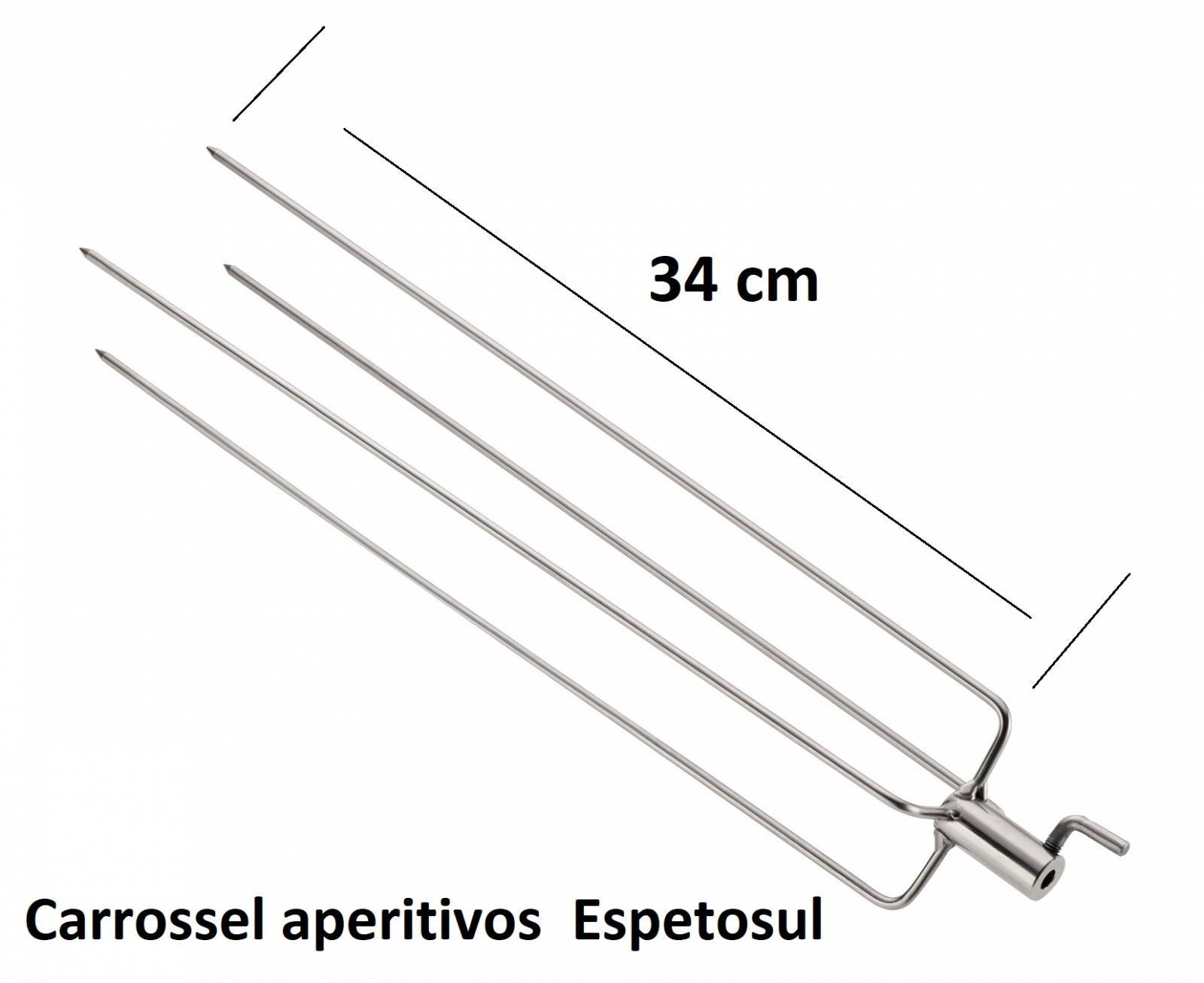 Carrossel de Aperitivos Espeto Giratório Movido a Pilha - Espetosul