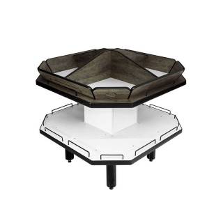 VASCA CENTRAL HORTIFRUTI 1000X1000 - CRISTAL AÇO