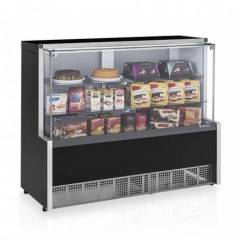 MPNA-140R PR VITRINE NEUTRA AURORA VIDRO RETO 1,40M PRETO 110/220V - GELOPAR