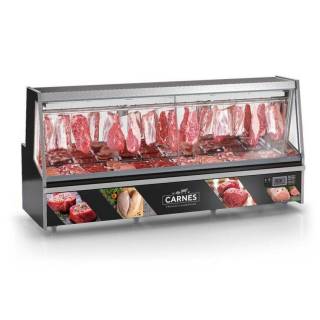 GATP-300 PR BALCÃO FRIGORÍFICO PARA CARNES TURINO 3M PREMIUM SEM DEPOSITO PRETO 220V - GELOPAR