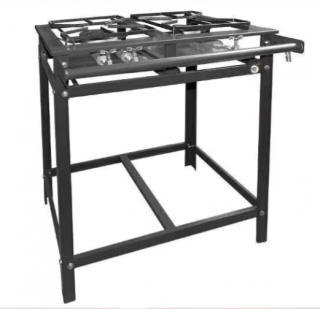 FOGÃO IND 2 BOCAS 1QS 1QD STAND BAIXA PRESSÃO 30X30 P5 - MR FOGÕES