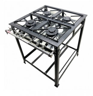 FOGÃO IND 4 BOCAS BAIXA PRESSÃO 2QS 2QD 30X30 P7