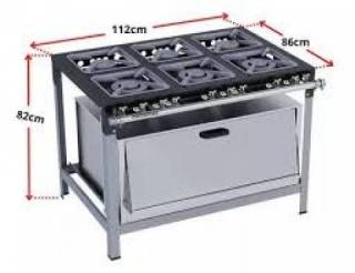 FOGÃO 6 BOCAS ALTA PRESSÃO STORI PREMIUM M19 30X30 COM SUPER FORNO P6,5 - METALMAQ