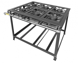 256-I FOGÃO 6 BOCAS LINHA EXTRA 30X30 PAREDE ALTA PRESSAO INOX 430 - METAL BREY