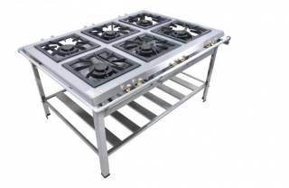 ACFI-4006-QM-TBI-AP FOGÃO INOX DE CENTRO A.P. P8 6B QD 40x40