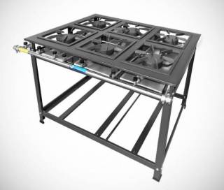 FOGÃO IND 6 BOCAS ALTA PRESSÃO 30X30 P7 - MR FOGÕES