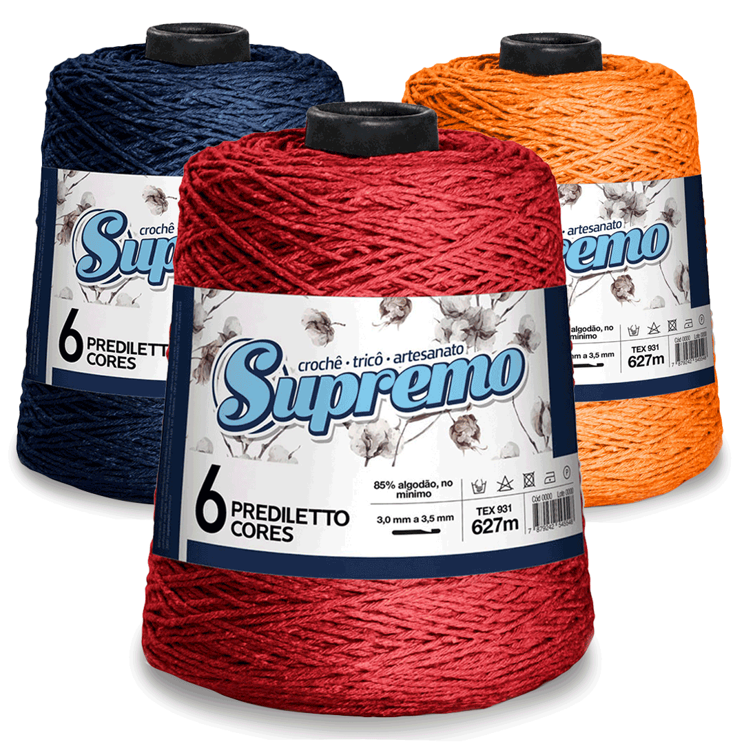 Barbante Cores N°6 - 600g - Supremo - Armarinhos Nodari