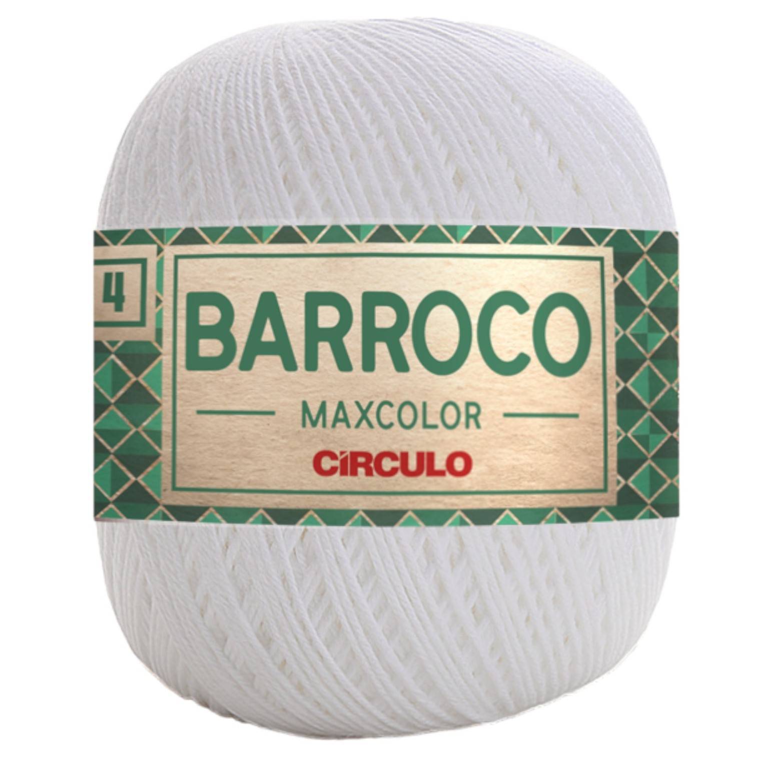Barbante Barroco Maxcolor Nº4 - 200g - Círculo - 8001 - Branco