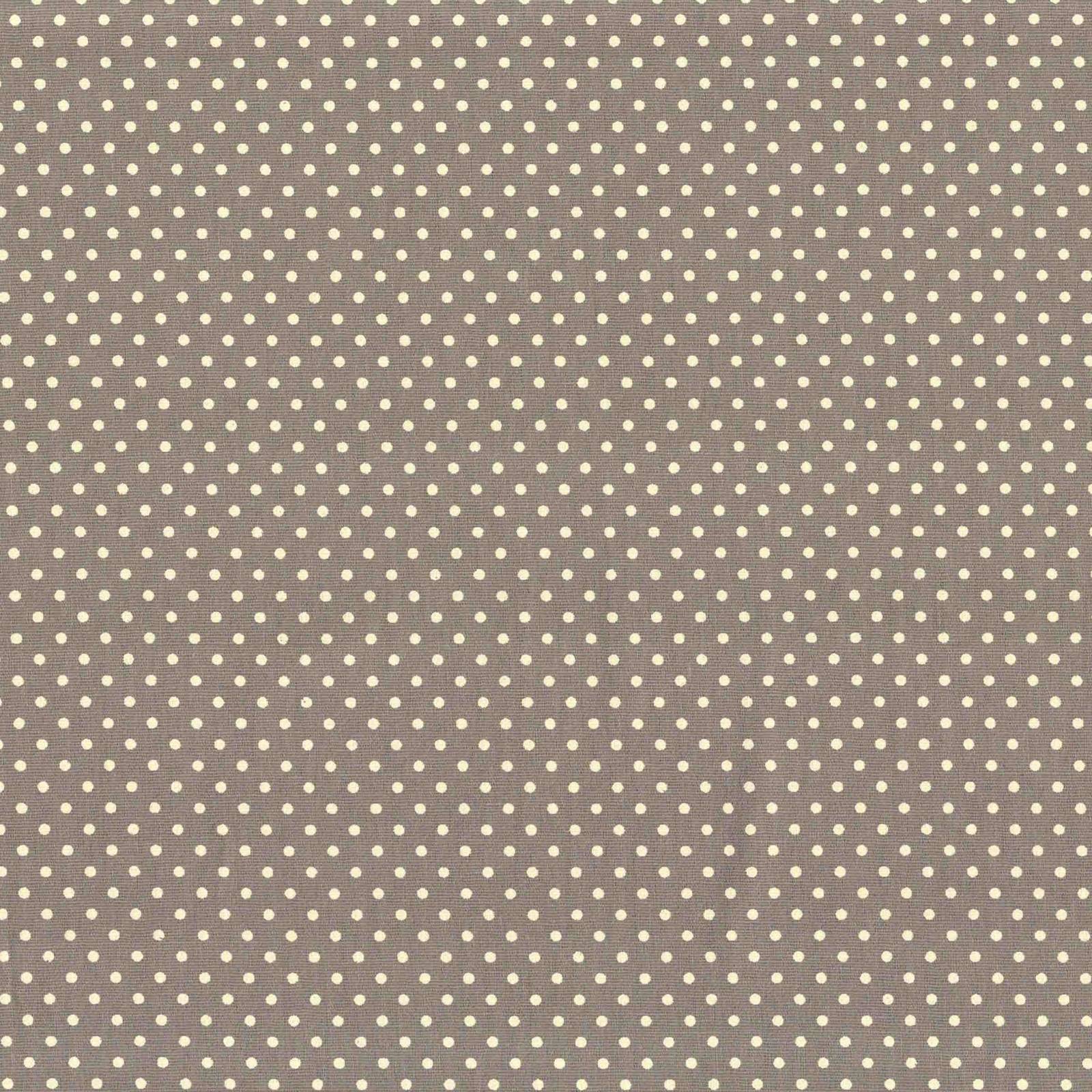 Tecido Tricoline Poá Marrom Fundo Bege - Peripan - 50 x 150 cm -  Artesanalle Tecidos