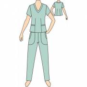 Kit Molde Pijama Cirúrgico Feminino (Scrub) - Ref. 475 - Modelitus