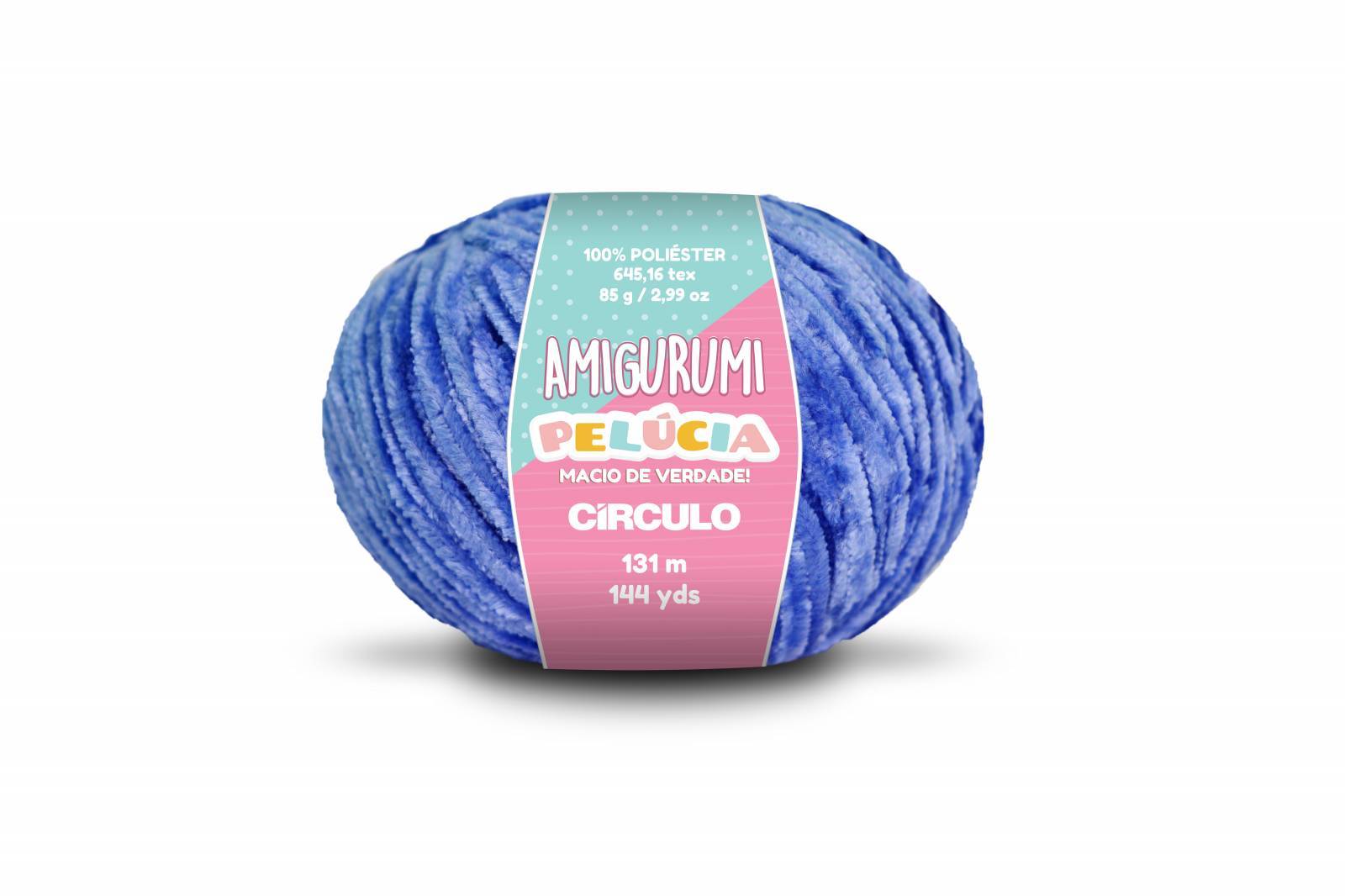 Amigurumi Pelúcia 85g - Círculo - 2829 - Azul Bic - Armarinhos Nodari