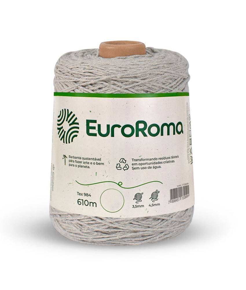 Barbante Nº6 Cores - 600g - EuroRoma - N°6 - 300 - Cáqui