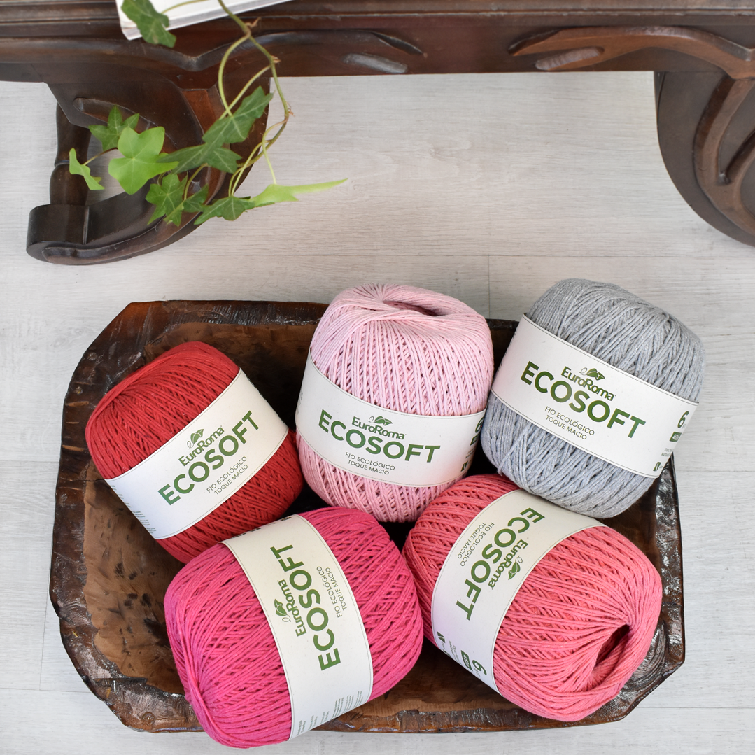 Barbante Ecosoft N°6 8/12 - 452m - Cores - EuroRoma - Armarinhos