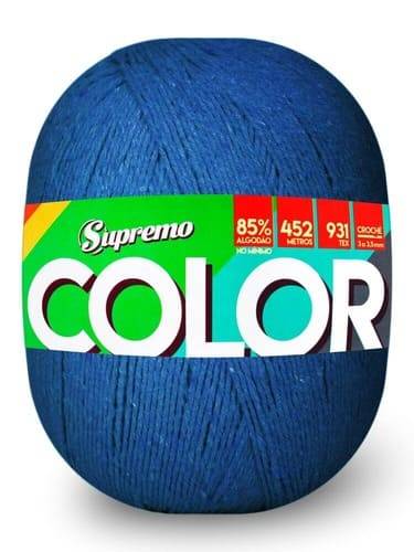 Barbante Color N°6 - 452m - Supremo - 02 - Azul Royal - Armarinhos