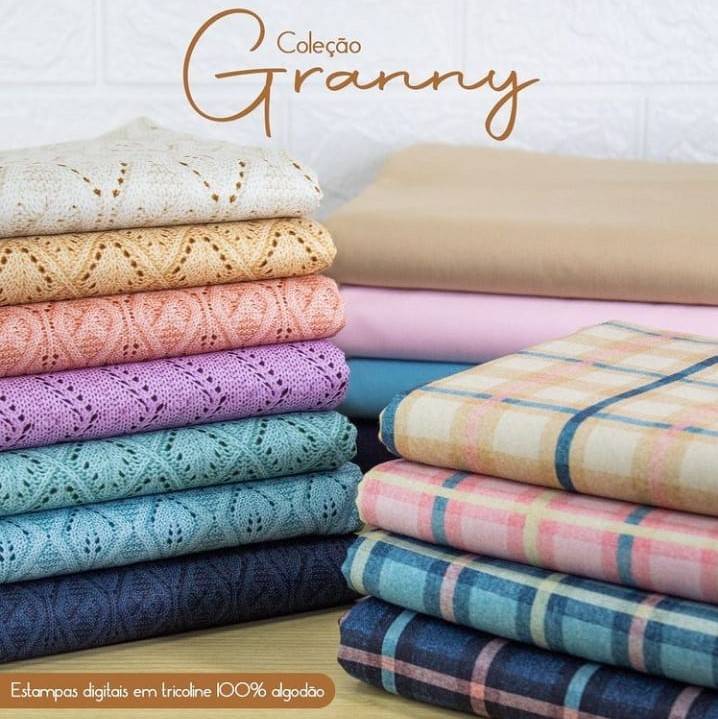 Tecido Tricoline Digital Estampado Textura Tricô Zig Zag La ...