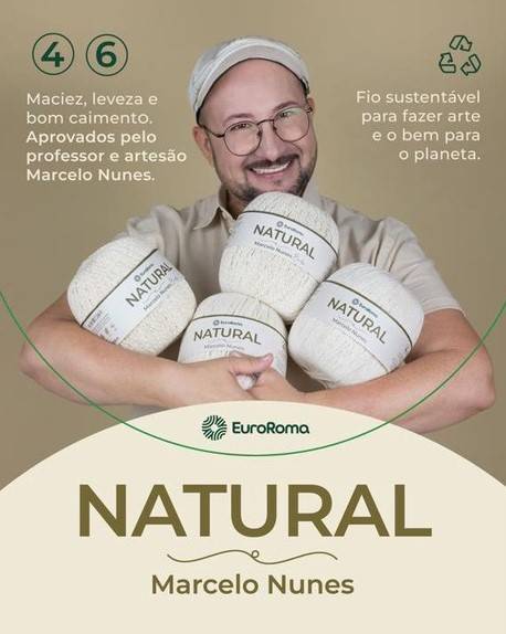 Barbante Natural 8/12 Marcelo Nunes - 700g - Euroroma - Armarinhos