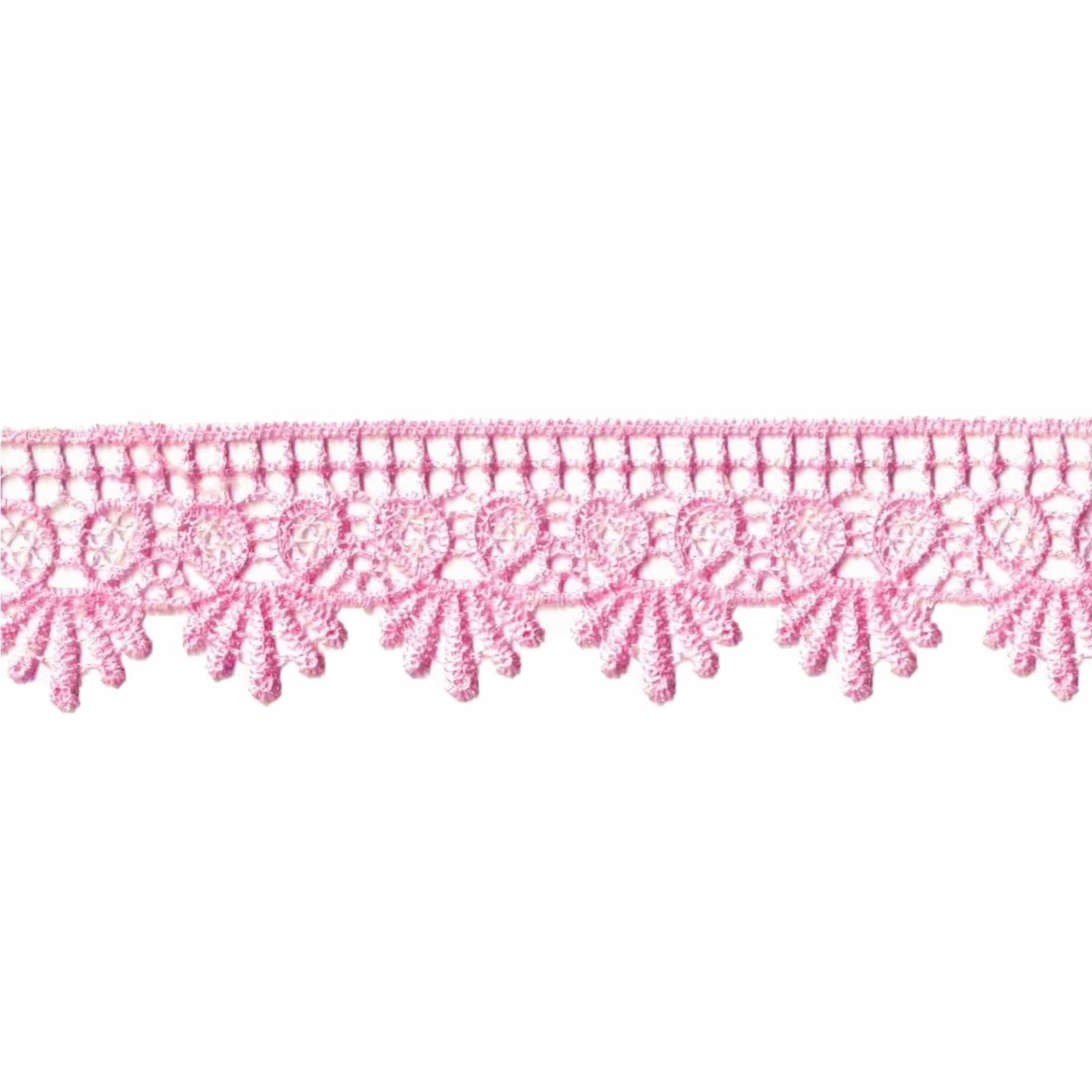 Renda Guipir 3 8cm com 13 7m Rosa Beb Ref. CHL 109 40