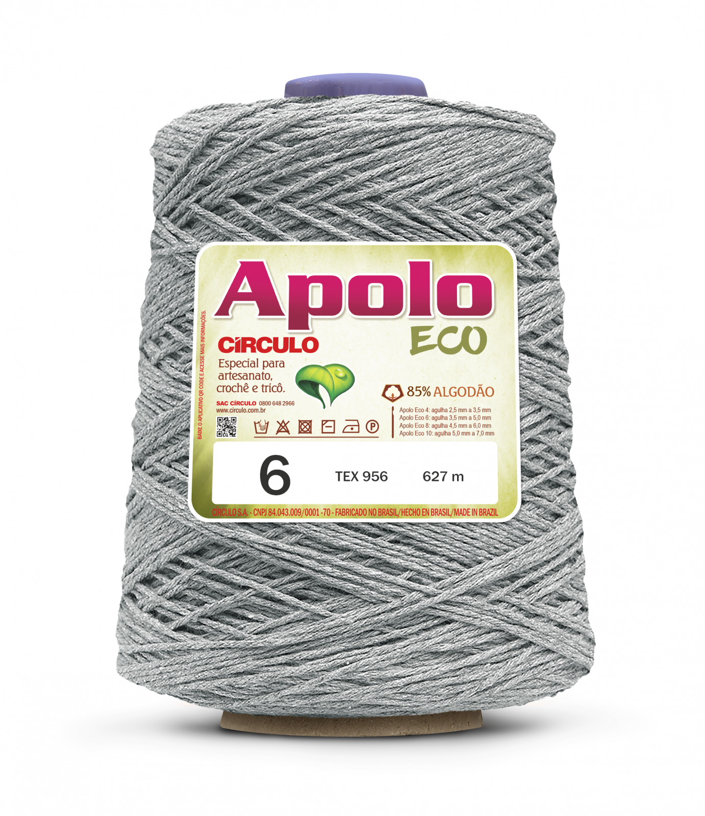 オペオペのみ Barbante Apolo Eco Nº6 - 600g - Círculo - 8473 - Mescla