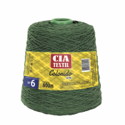 Barbante Colorido N°6 - 600m - Cia Textil - Verde Musgo