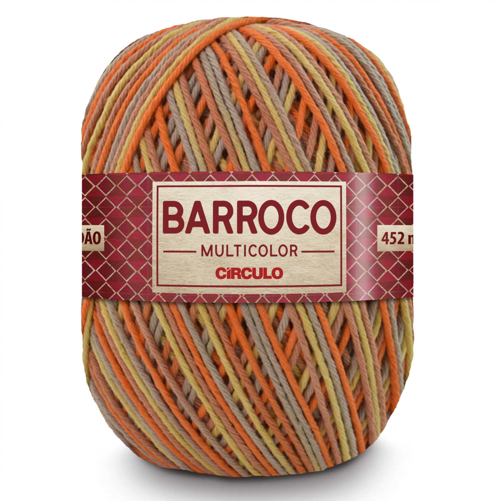 arakiアングロ＆カンパニー BORON＋Trico Barbante Barroco Multicolor Nº6 - 400g - Círculo - 9013 - Sertão