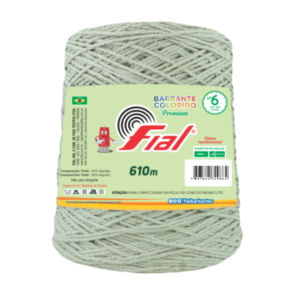 Barbante Colorido Premium N°6 - 610m - Fial - 20 - Cáqui
