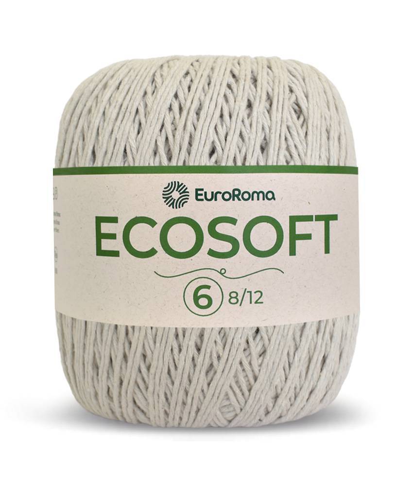 エコロ Barbante Ecosoft N°6 8/12 - 452m - Cores - EuroRoma - 300 - Cáqui