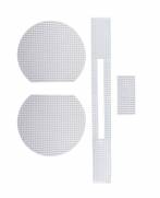 Kit Tela Plástica Transparente Bolsa Redonda 17,5x15,5cm