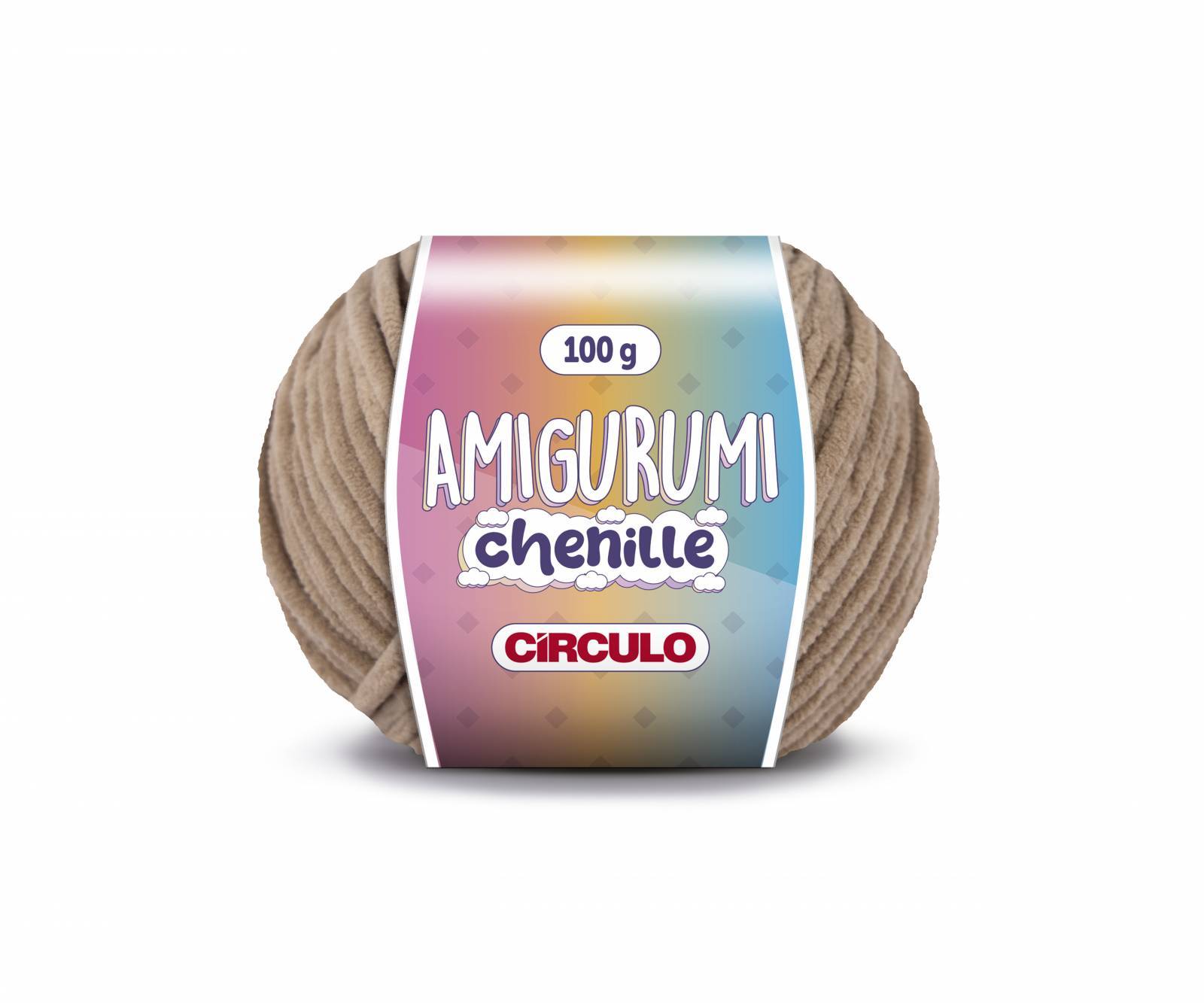くるみ Amigurumi Chenille 100g - Círculo - 7727 - Madeira - Armarinhos Nodari