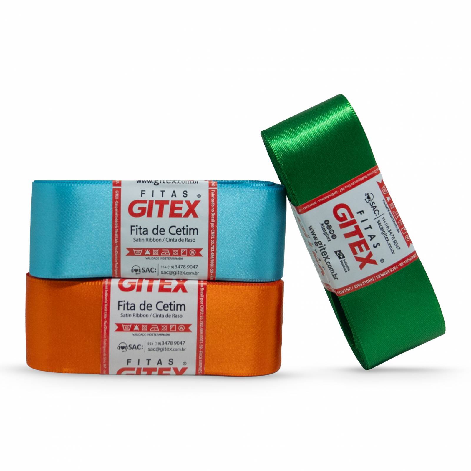Fita de Cetim - nº9 com 10m - Gitex - Armarinhos Nodari