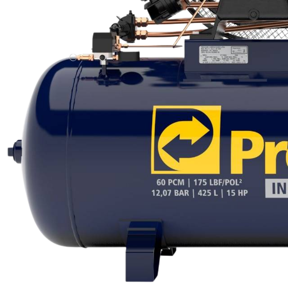 Compressor de Ar 60 Pes 15Hp Trif. com acessórios Pressure - CASA DO FRENTISTA 