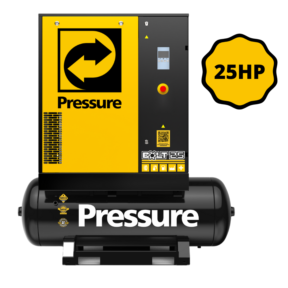 Compressor de Ar Parafuso 25HP 265L Trifásico Pressure  - CASA DO FRENTISTA 